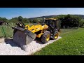 JCB 4CX backhoe Making a Narrow Road On A Hill