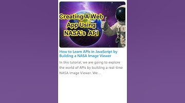 Creating A Web App Using NASA