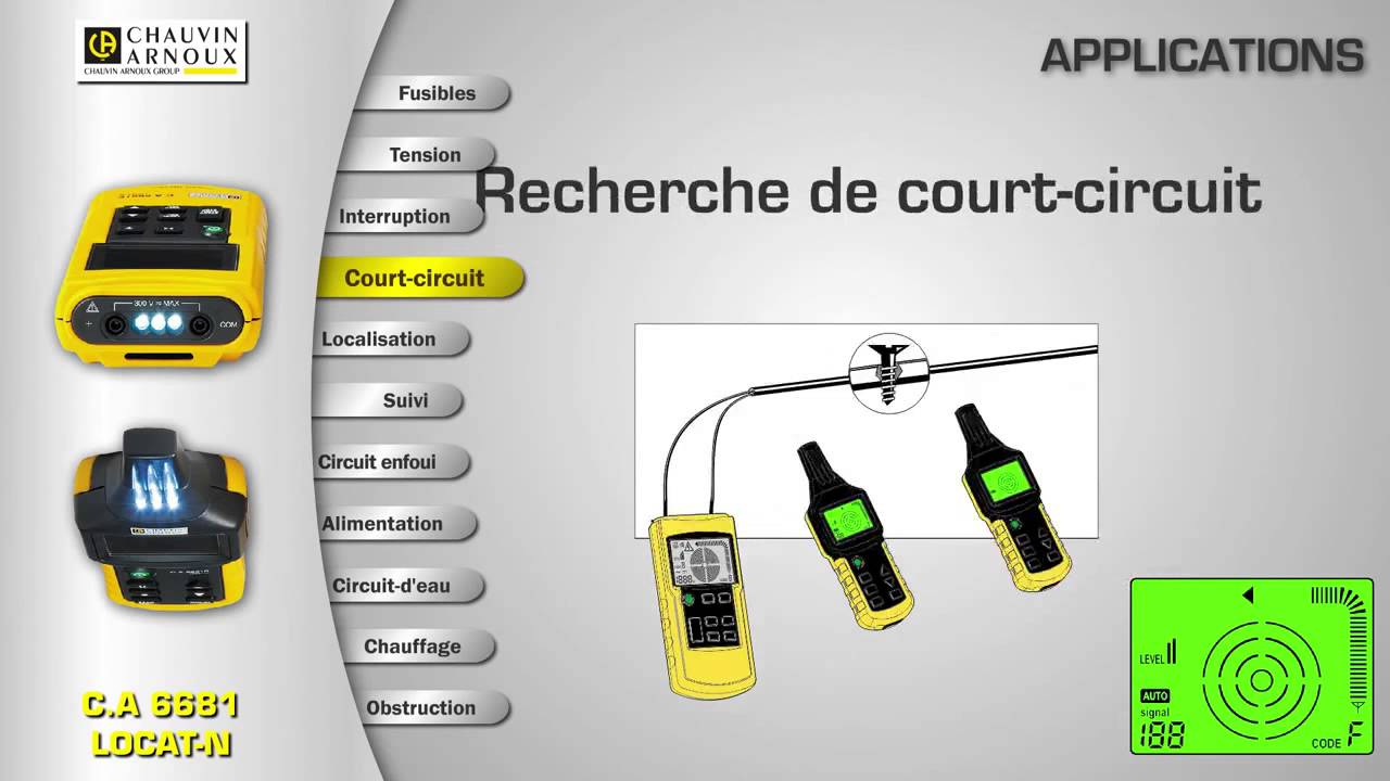 Localisateur de câble Chauvin Arnoux - Locat N 