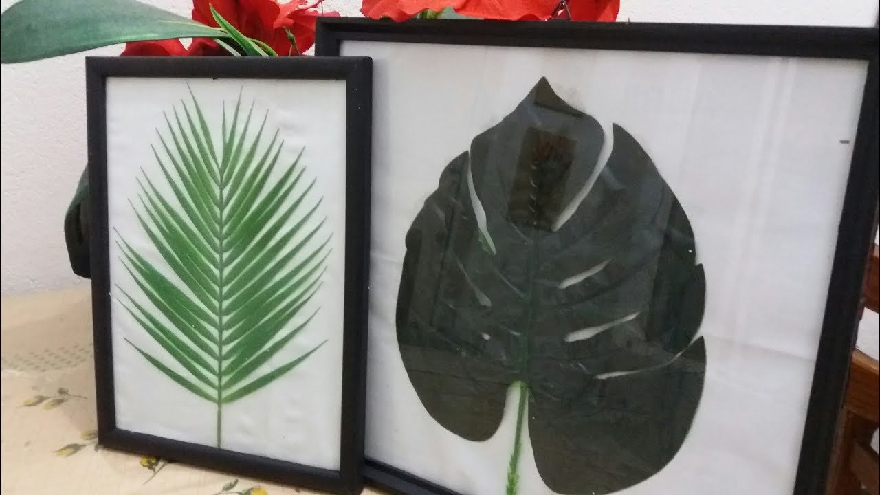 Quadro decorativo de folhas + do lixo ao luxo