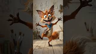 The Most Hyper Fox Ever! 🦊💨 (3D Animation Loop)