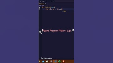 Python Trick to Flatten List #codm #education #coding #python #shorts #programming#learning#ytshorts