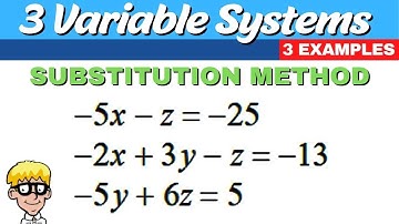 Solving Systems of Equations with Three Variables Algebra | Substitution
