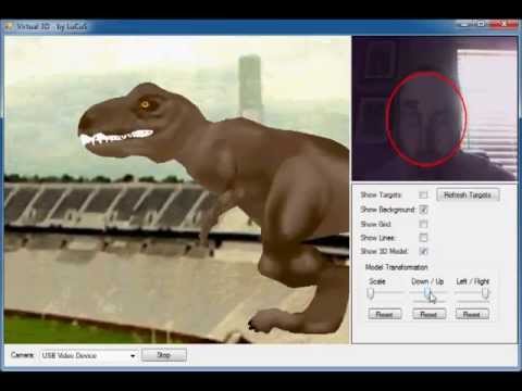 Manipulating a virtual 3D environment with OpenCV, C#, and my head