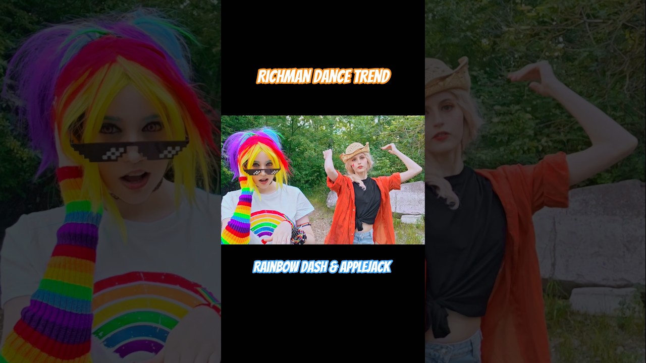 Richman dance trend | Rainbow Dash & Applejack @shinigamisara #cosplay #shorts #mlp