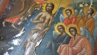 Реставрация икон в монастыре на Корфу.