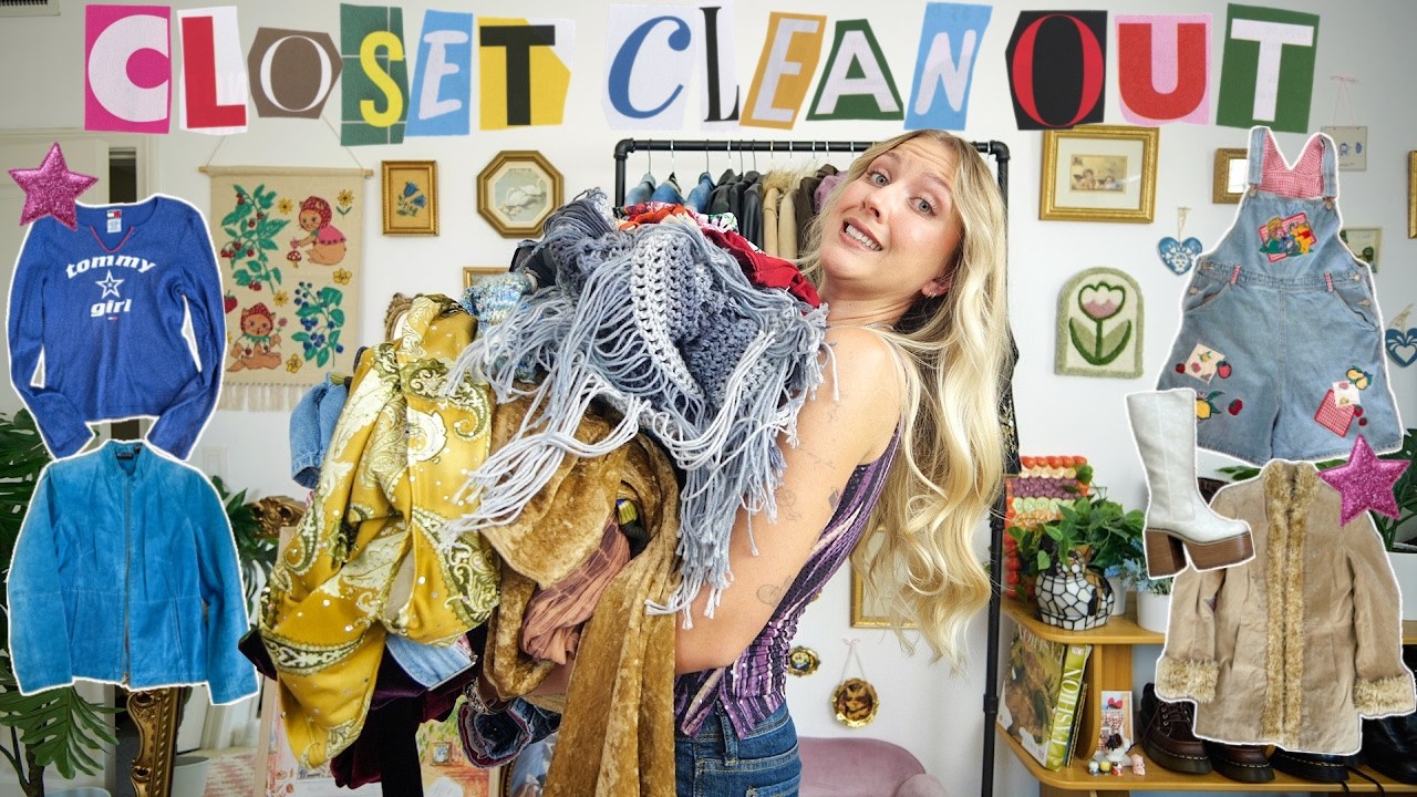 MAJOR CLOSET CLEAN OUT FOR SPRING 🌷 decluttering + trying on my