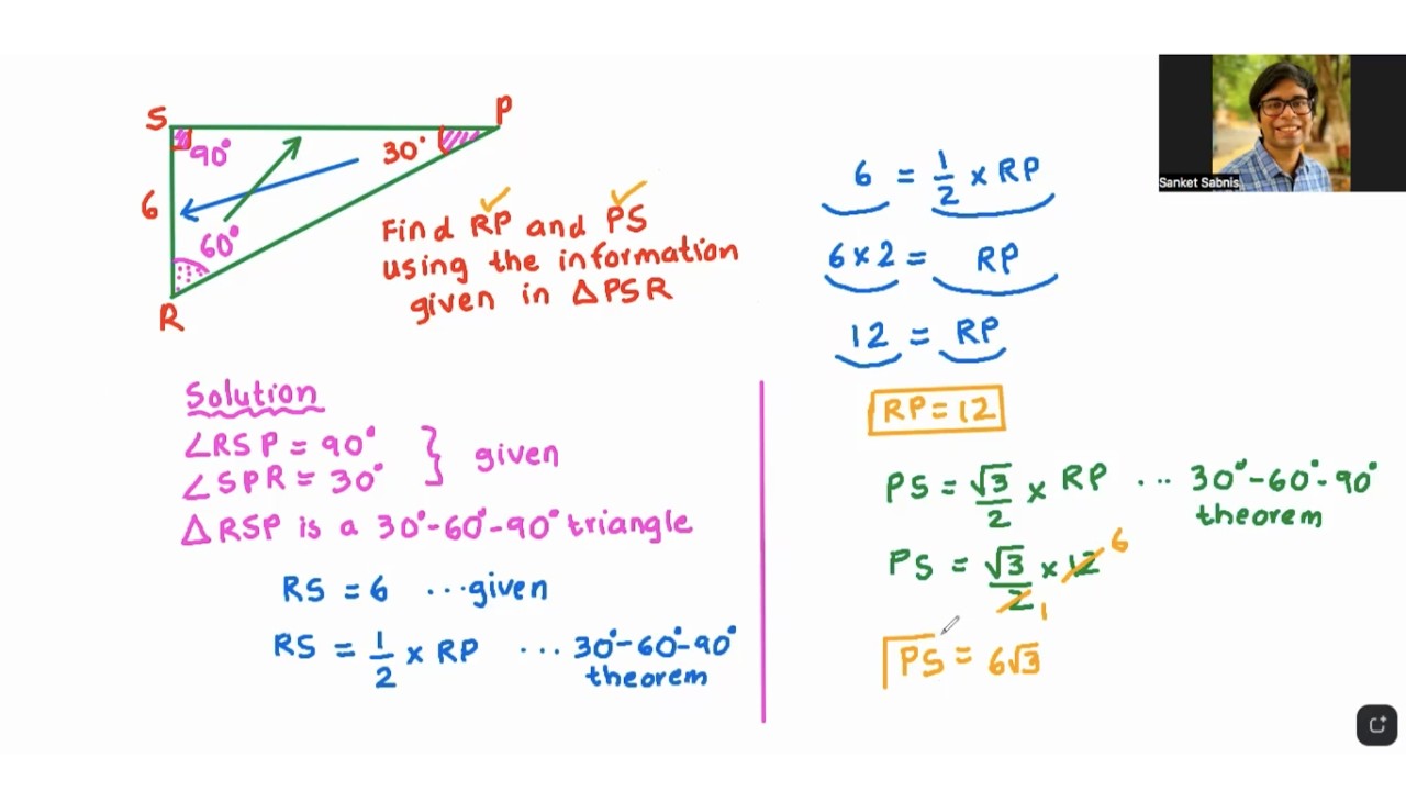 SWBAT apply the 30-60-90 theorem
