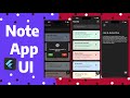 🔴 Flutter UI Tutorial for Beginners - Note App UI | Devhubspot
