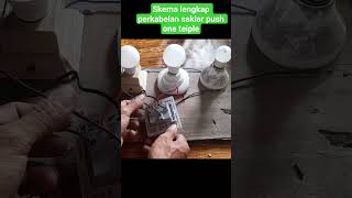 cara memasang saklar push one triple #tutorial #shorts