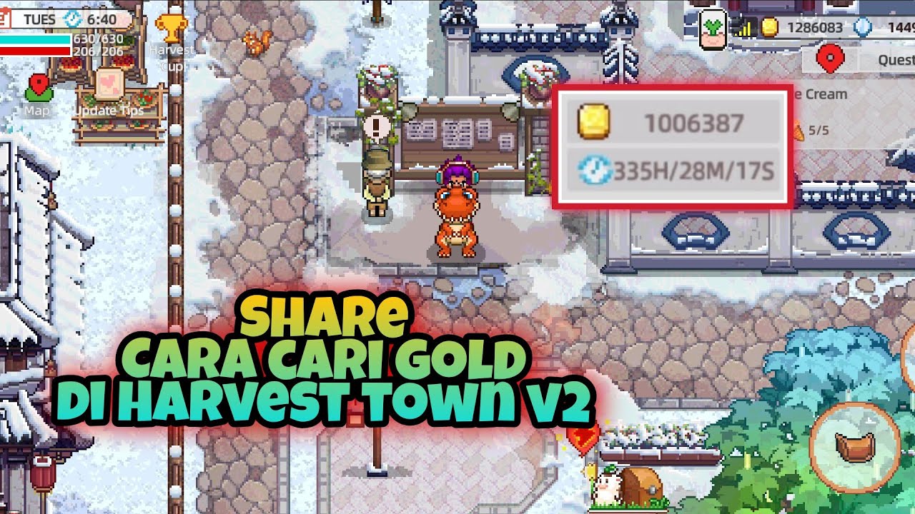 Cara cari gold di Harvest town V2 | HARVEST TOWN