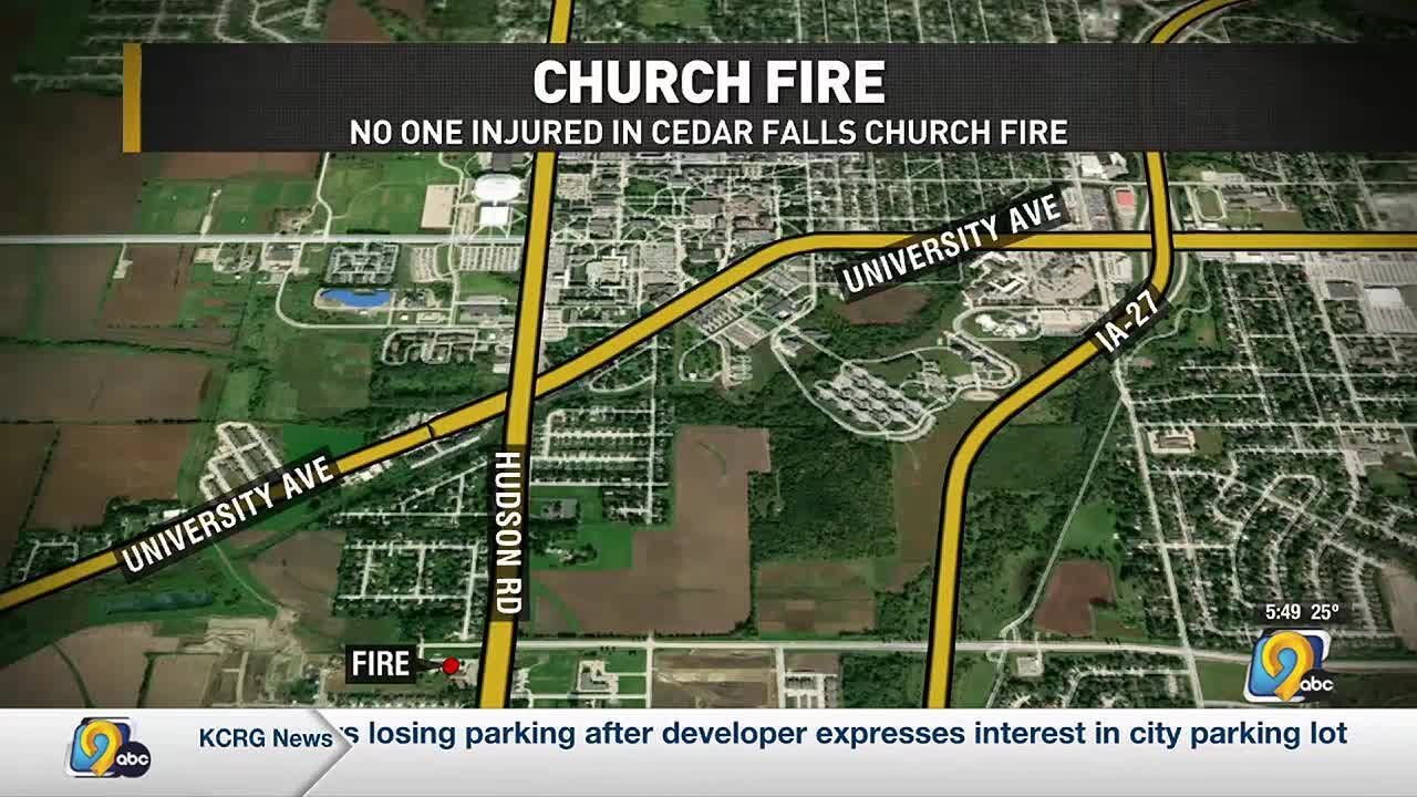 Firefighters respond to Cedar Falls church fire - YouTube