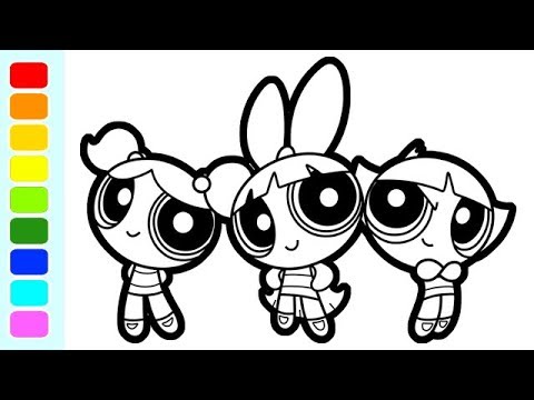 powerpuff girls coloring book pages i speed colouring for