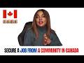 Secure A Job From A Community In Canada