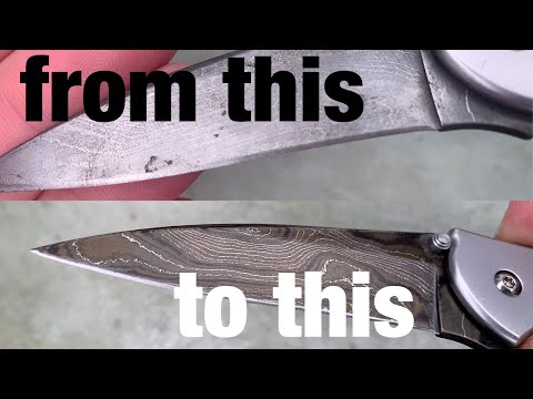 Restoring the finish on a Damascus Steel Blade     