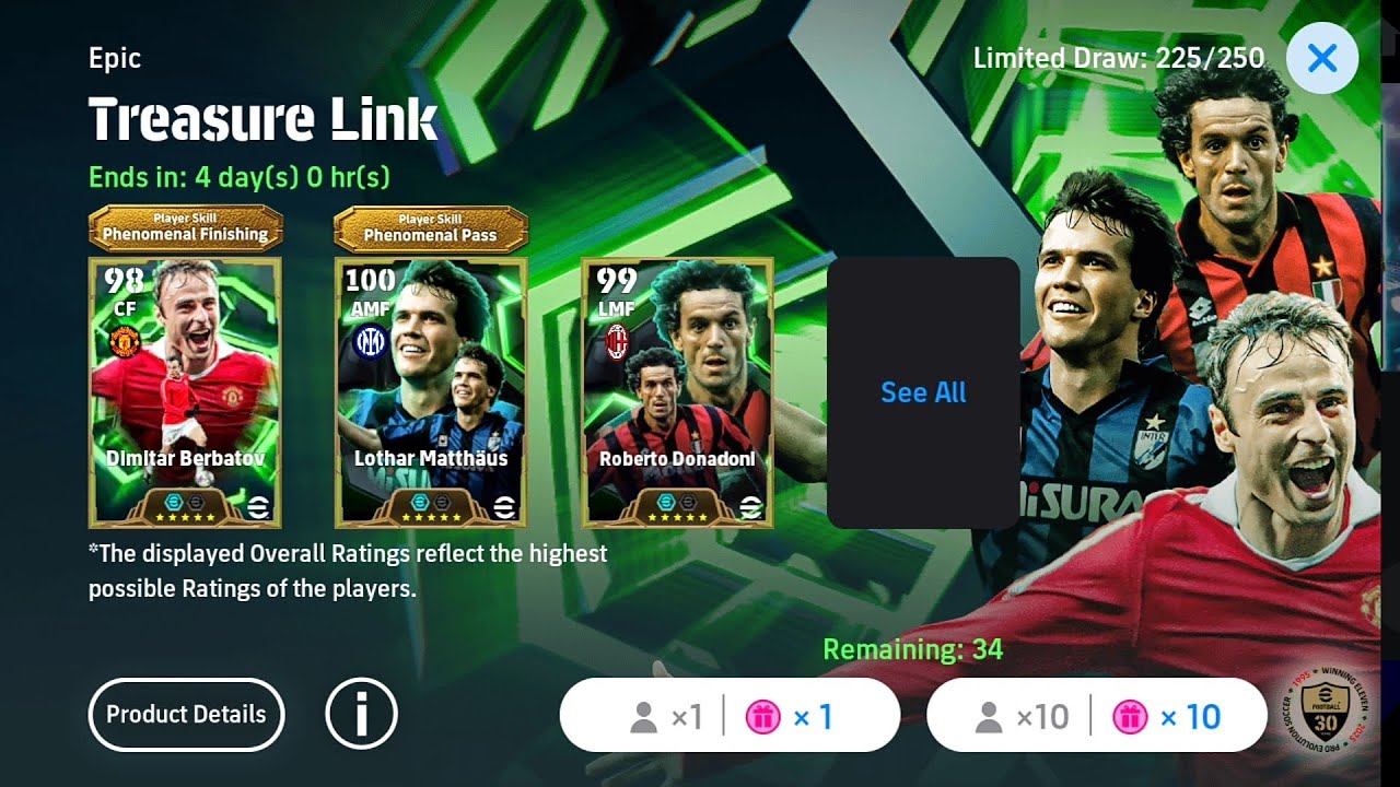 34x Chance Deals || Treasure Link Box Draw || eFootball Mobile 2026 Gameplay 