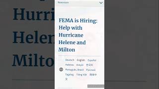 FEMA hiring #hurricane #helene #milton #fema #hiring #jobs #florida