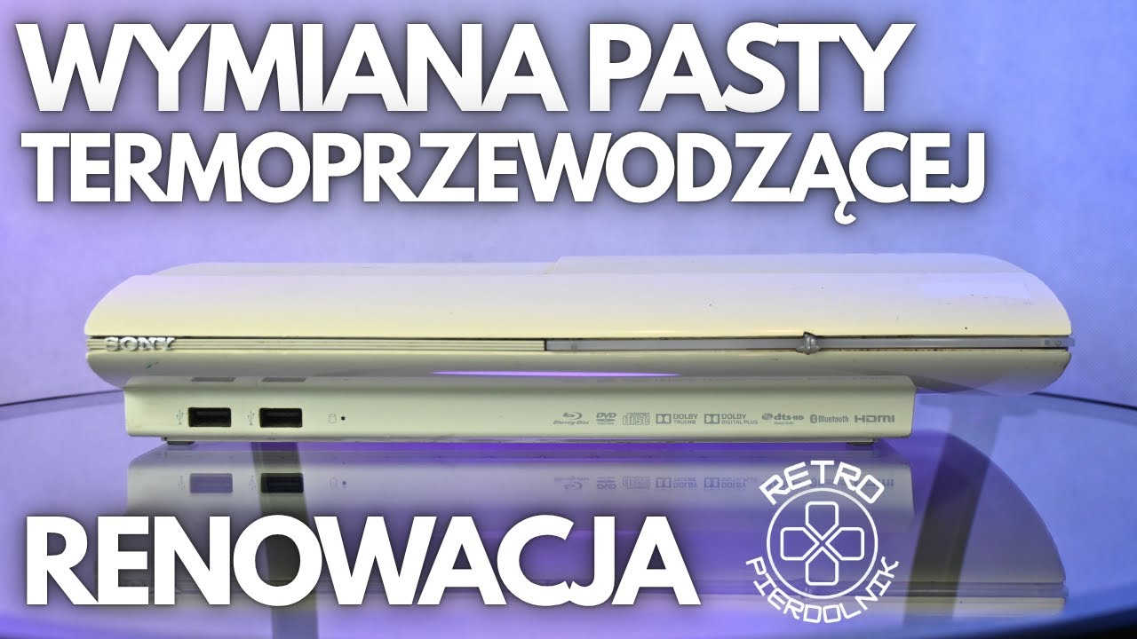 Zajechane białe PlayStation 3 Super Slim - Renowacja gruza