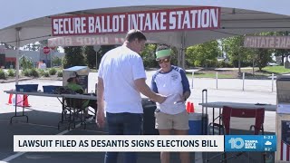 Lawsuit filed after Gov. DeSantis signs elections bill into law