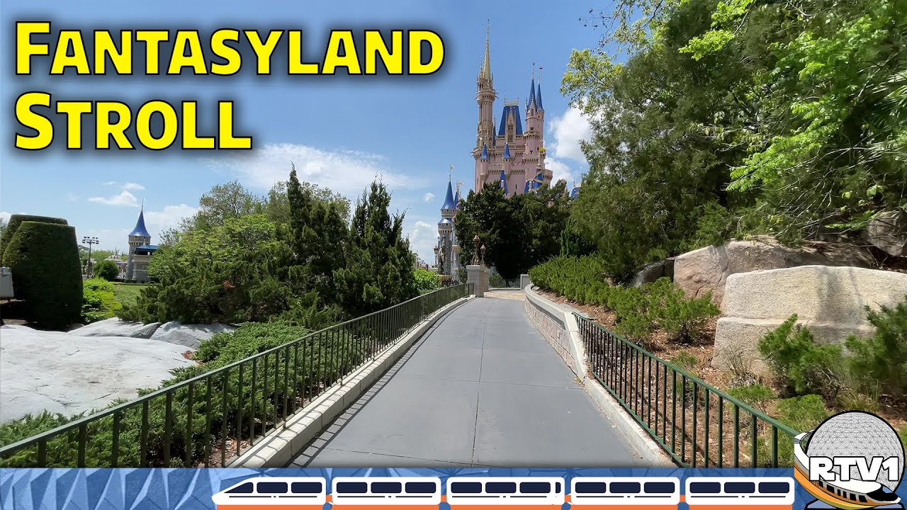 Wide Angle Fantasyland Relaxing Stroll - Magic Kingdom - Walt Disney World - 4K 60fps
