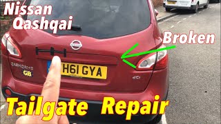 Nissan Qashqai tailgate boot lid repair