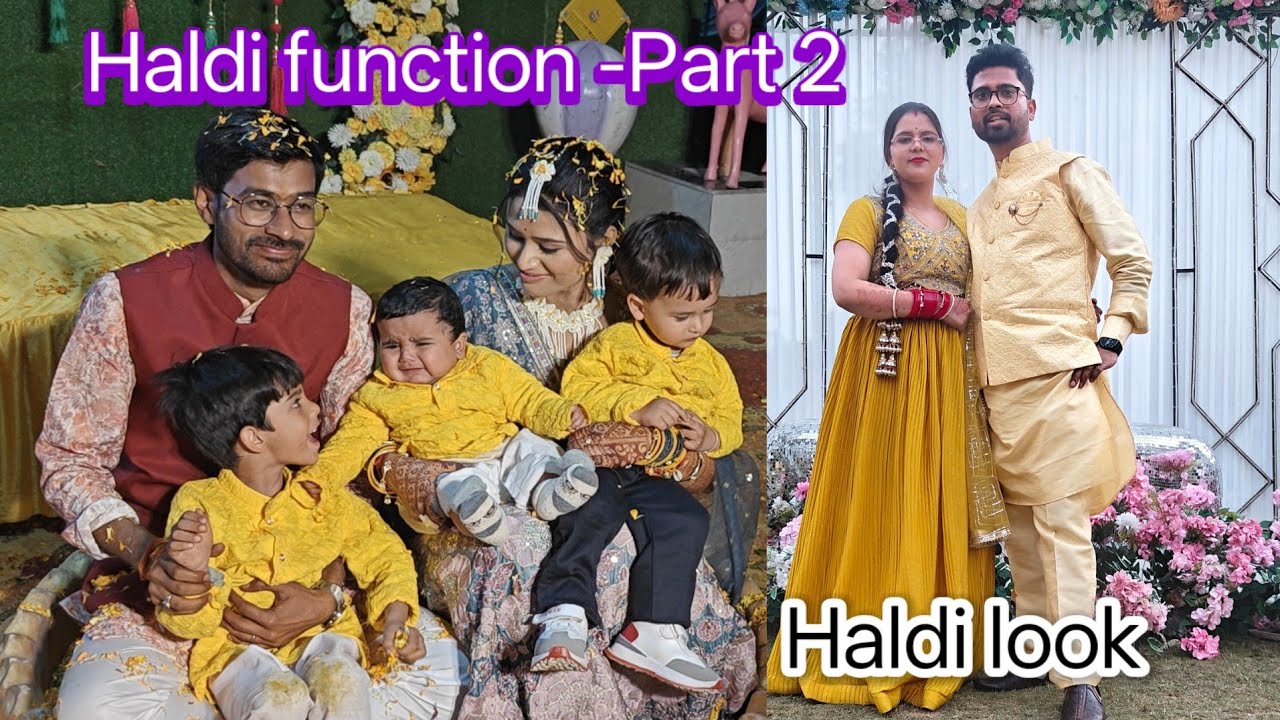 Part -2 haldi function| Di and Jiju ki entry||wedding vlog| #wedding #weddingvideo #familyfunction 