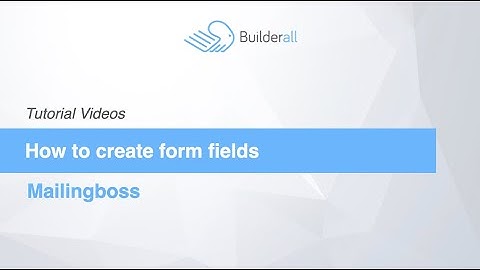 How to create form fields