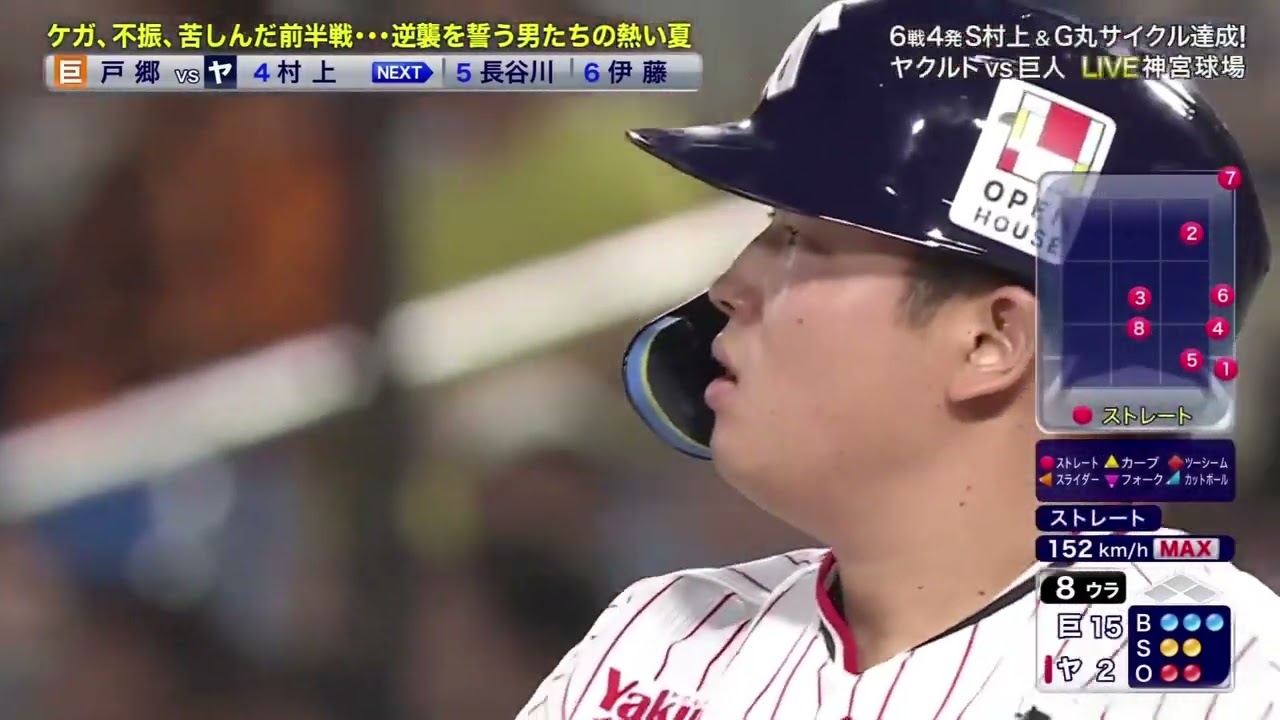 【熱投】戸郷翔征vs村上宗隆の13球