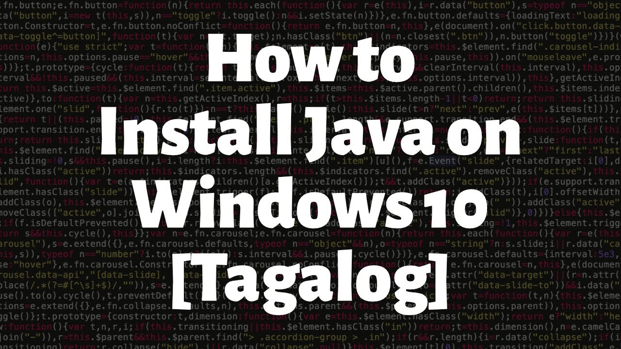 How to Install Java on Windows 10 [TAGALOG] - YouTube