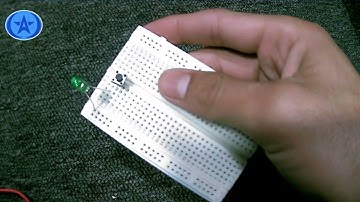 CIRCUITO SENCILLO LED ENCENDIDO CON BOTON EN PROTOBOARD