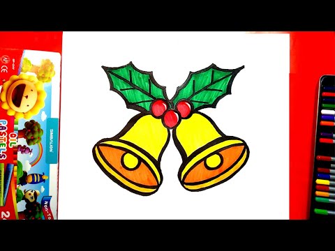 Vẽ chuông noel - Vẽ chuông giáng sinh đơn giản - How to draw a Christmas Bell Step by Step