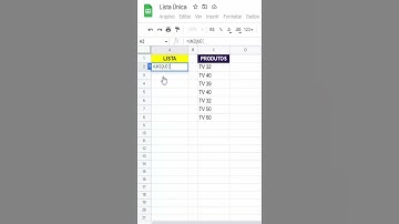EXTRAIR LISTA ÚNICA no Google Sheets #shorts