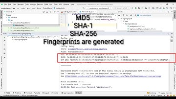 Signing reports in android studio | MD5, SHA1 and SHA-256 fingerprints in android studio in seconds.