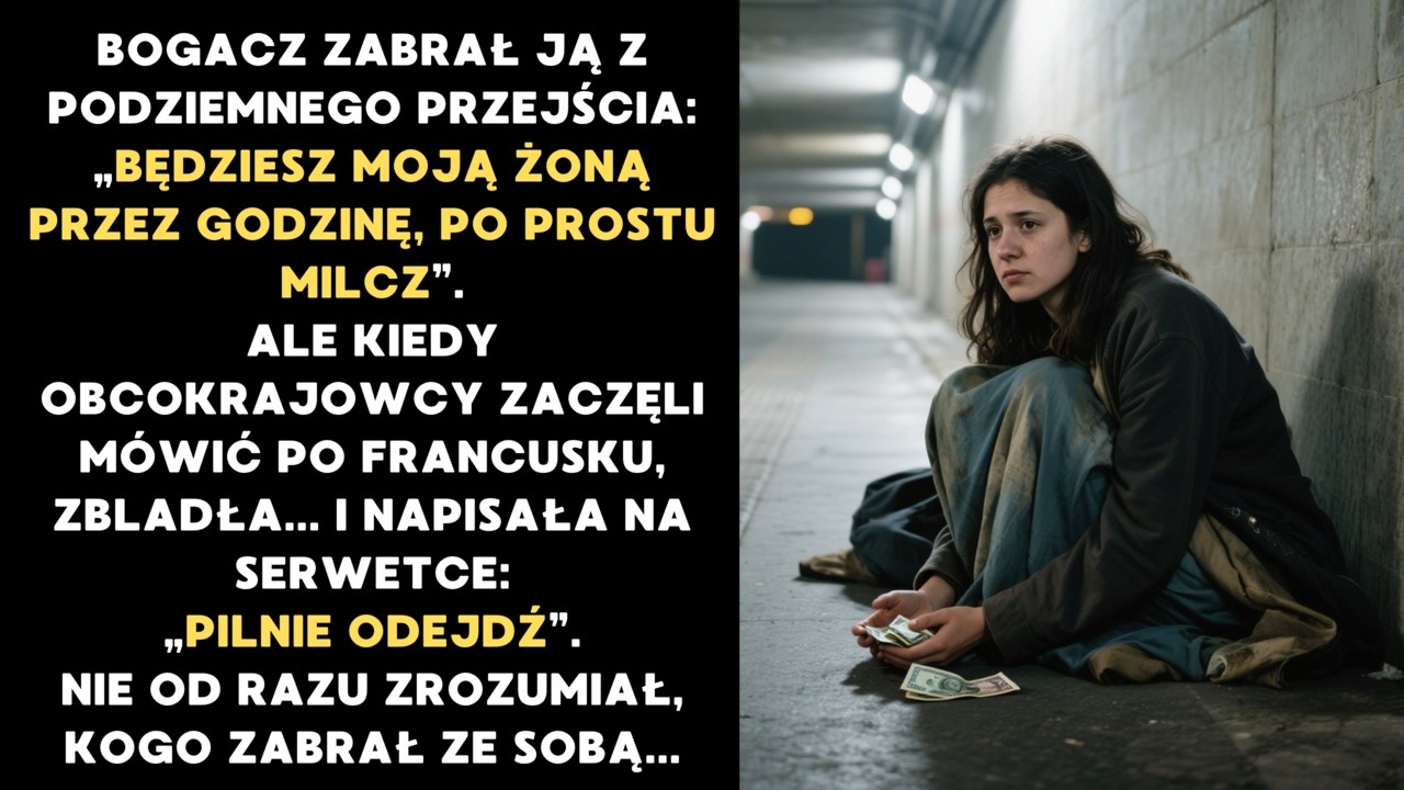 „Uciekaj natychmiast” – Bogacz zabrał ją z podziemnego przejścia, nie wiedząc, kim ona naprawdę jest