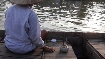 Gặp bác câu cá lăng kinh nghiệm lâu năm