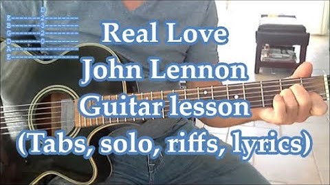 Thumbnail of Real Love, The Beatles. Guitar lesson (Tabs, Solos, Lyrics)