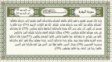 الذِّكْرُ الحَكِيْمُ - سورة البقرة من الآية 54 الى الآية 59 – القارىء المهندس ضياء شحتو
