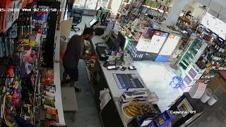 Bold burglar breaks into store to take cash, lottery tickets