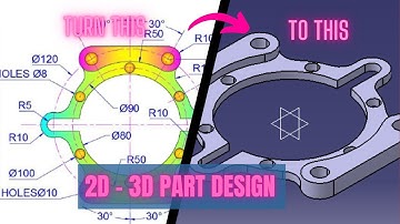 CATIA Design for Beginners Exercise 10 I Catia v5 tutorial exercise I Part Design I AUTOCAD