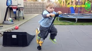 Scooter Crash Fail Epic 2.5 Year Old