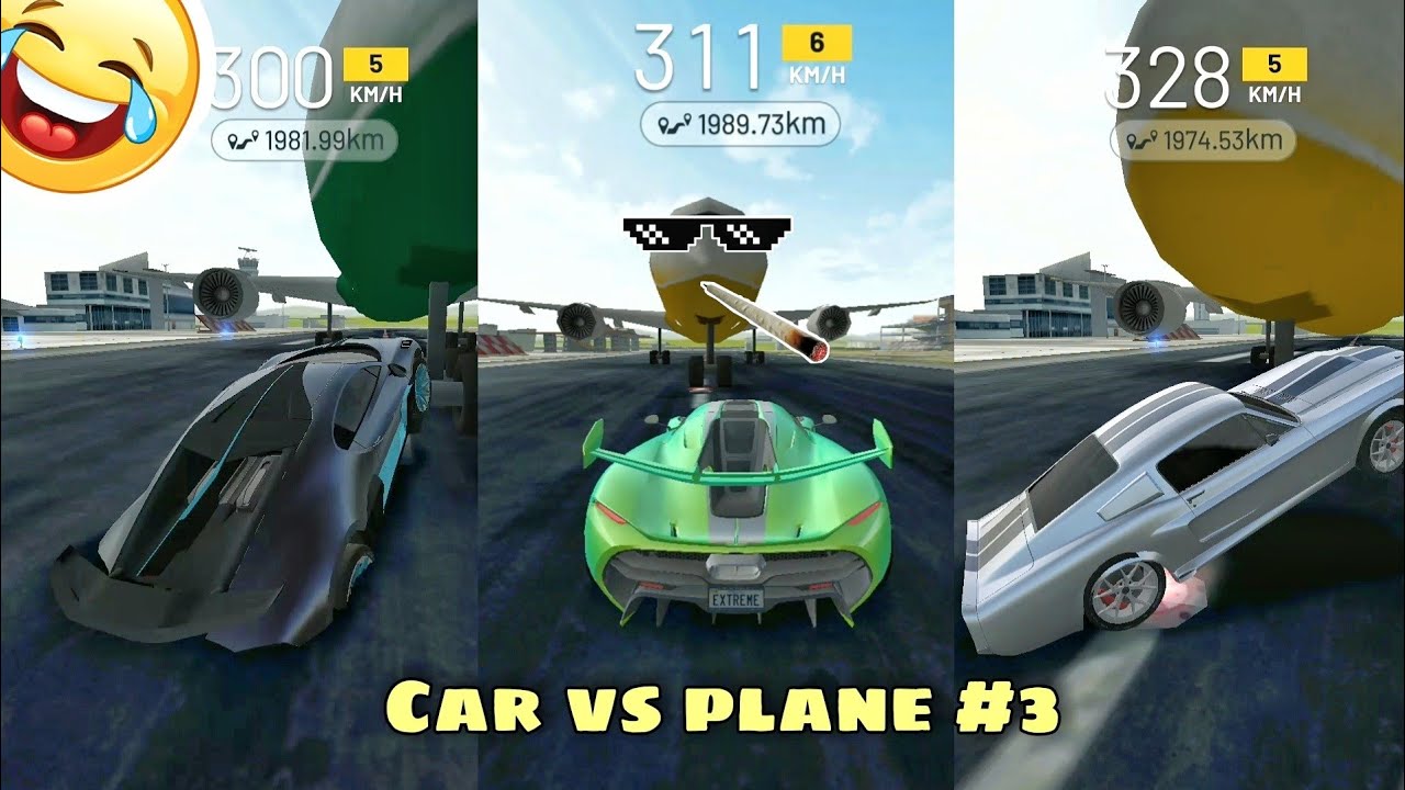 Car VS Plane 3🔥 biggest car crash😱 Extreme car driving simulator 😂