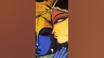 Acrylic Painting on Canvas. Radha Krishna. #acrylic #painting #art #krishna #radhakrishna #artideas