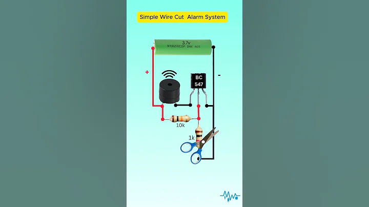 🔔 Simple Wire Cut Alarm Using BC547 Transistor #Shorts