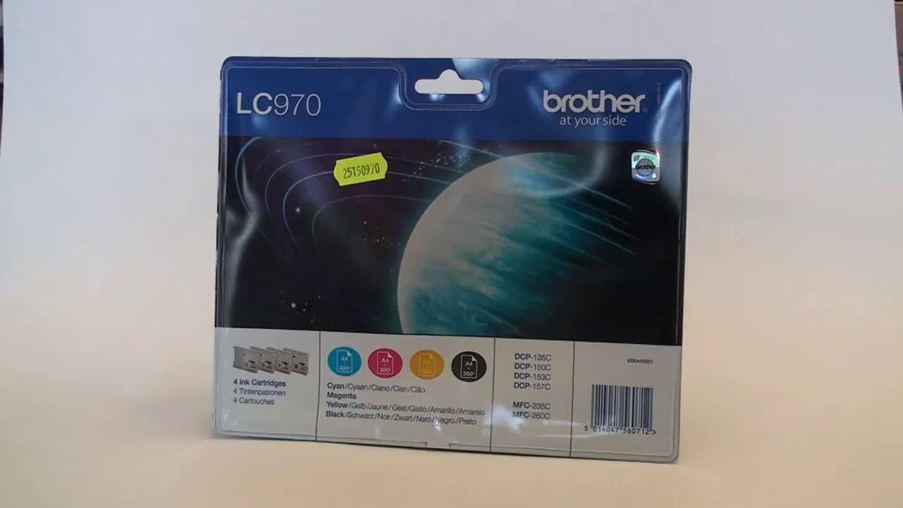 Brother Ink Cartridge LC970 Bk/C/M/Y Value Pack
