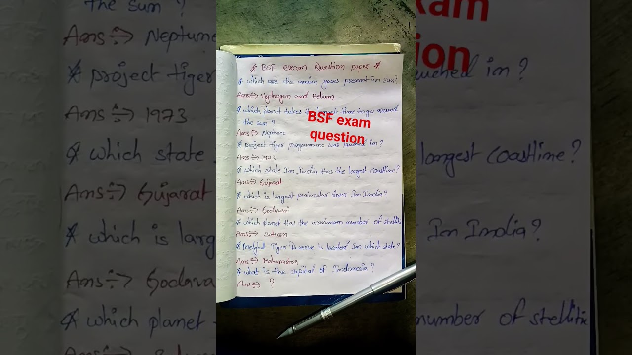 BSF exam question paper 2025 