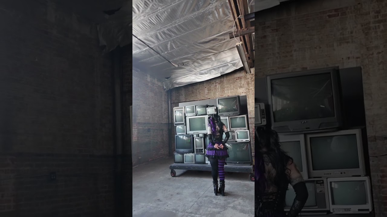 What was scary clown lady looking at??