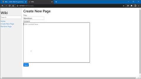 Project1 Wiki - CS50’s Web Programming with Python and JavaScript 2020