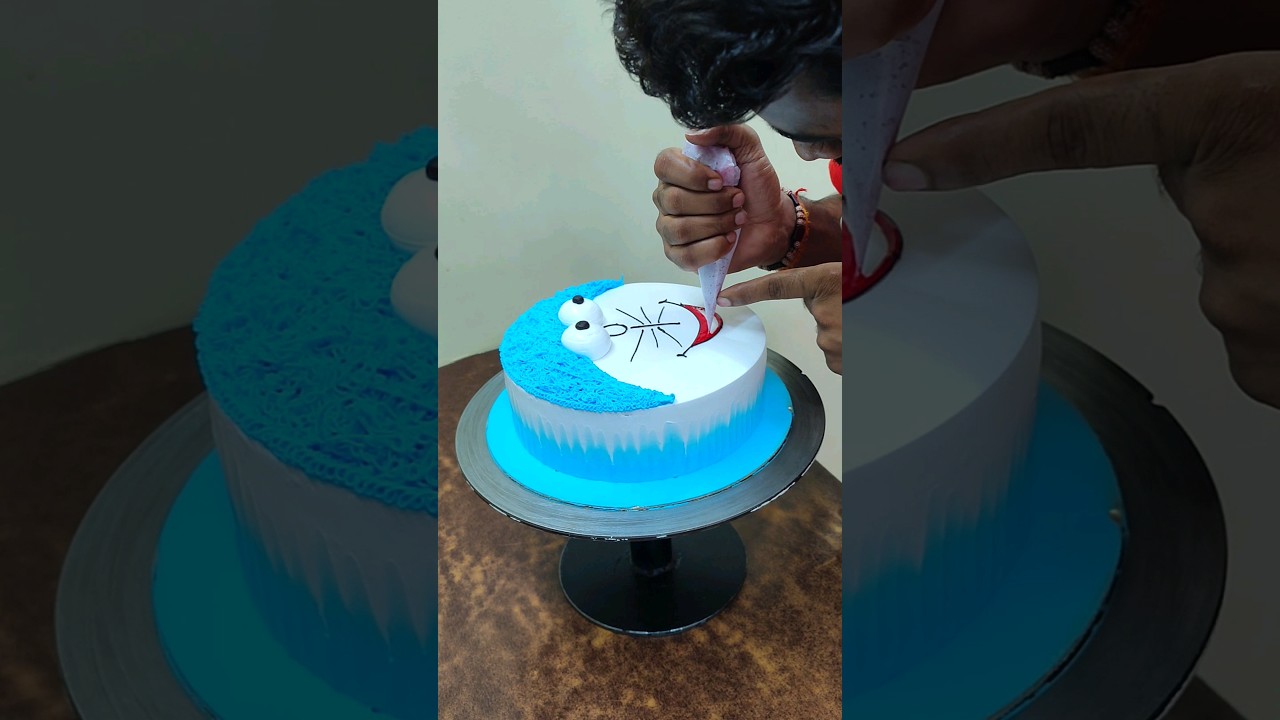 New Look Doremon Cake design #shorts #youtube
