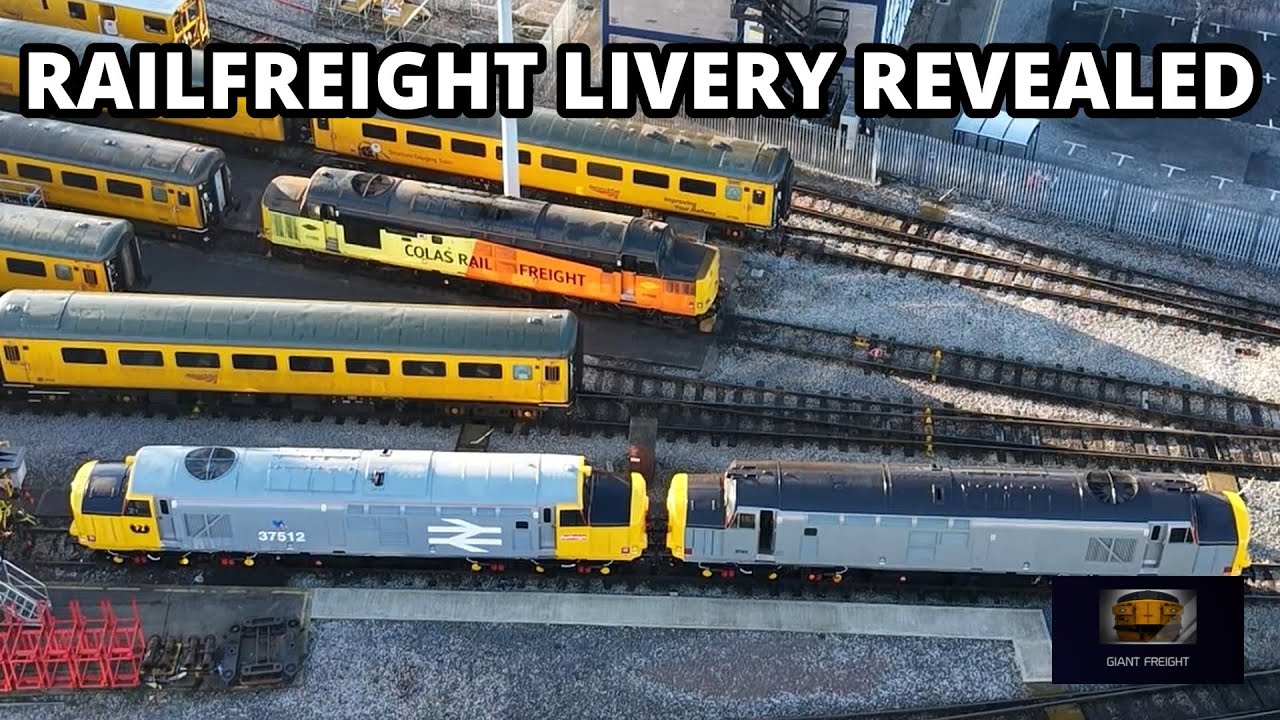 Railfreight Livery Class 37,s And Aerial Views Nemesis Rail+Worksop+RTC