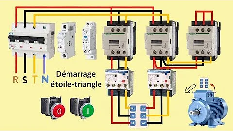 أفضل شرح لتفهم طريقة تشغيل محرك كهربائي ستار دلتا Démarrage étoile Triangle 